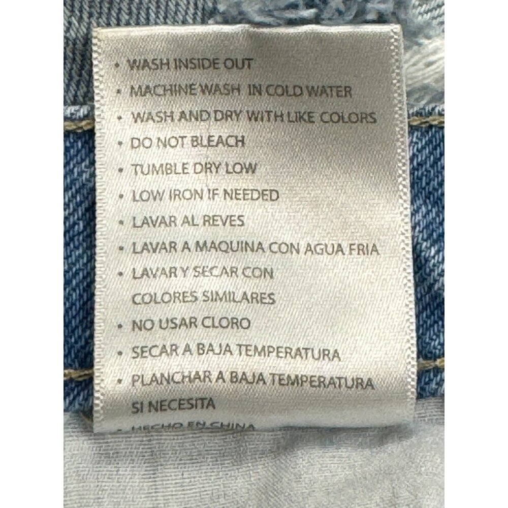 KanCan Denim Distressed Shorts Womens Size S Blue Light Wash Button Fly Mid Rise - Picture 11 of 11